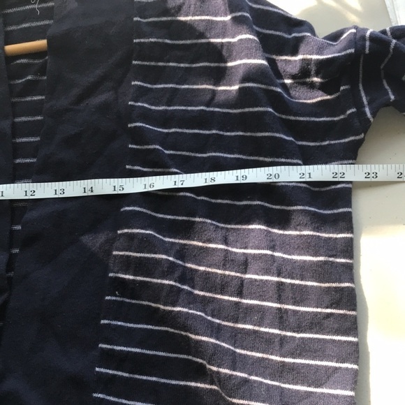 GAP merino wool blend striped kimono navy uniform cardigan size XS oversized - Picture 8 of 12